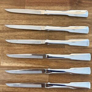 VTG Towle Stainless Steel set of 6 Steak Knives Non Serrated Made In USA READ